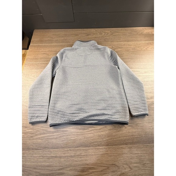 L.L. Bean Women's Airlight Knit Pullover Gray Size M Ribbed Lightweight Snaps - Picture 13 of 13